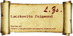 Laczkovits Zsigmond névjegykártya