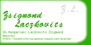 zsigmond laczkovits business card